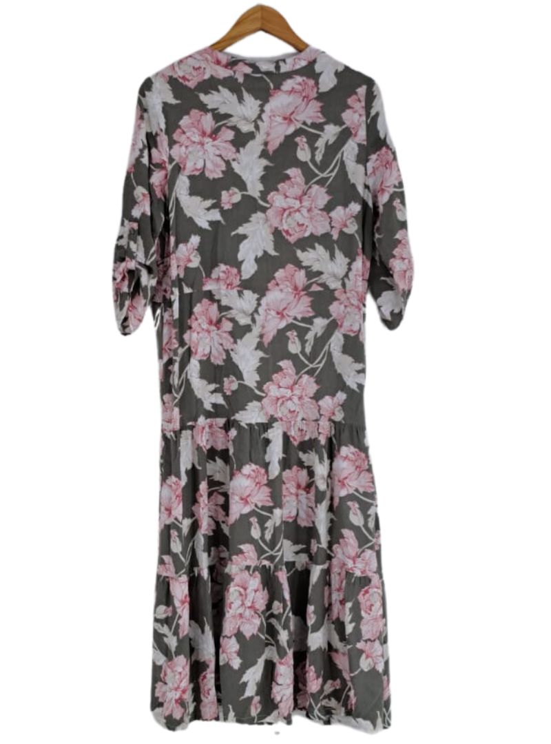 Floral tiered midi dress