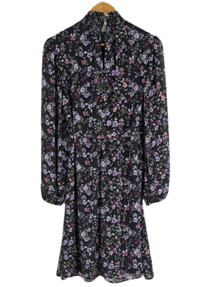 Long sleeve turtle neck floral dress