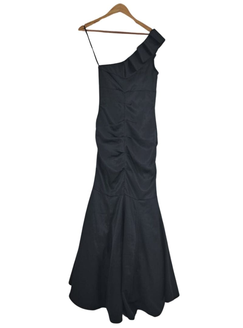 Ruched fit and flare mermaid evening dress