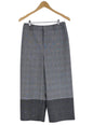 Check 3/4 wide leg office trouser