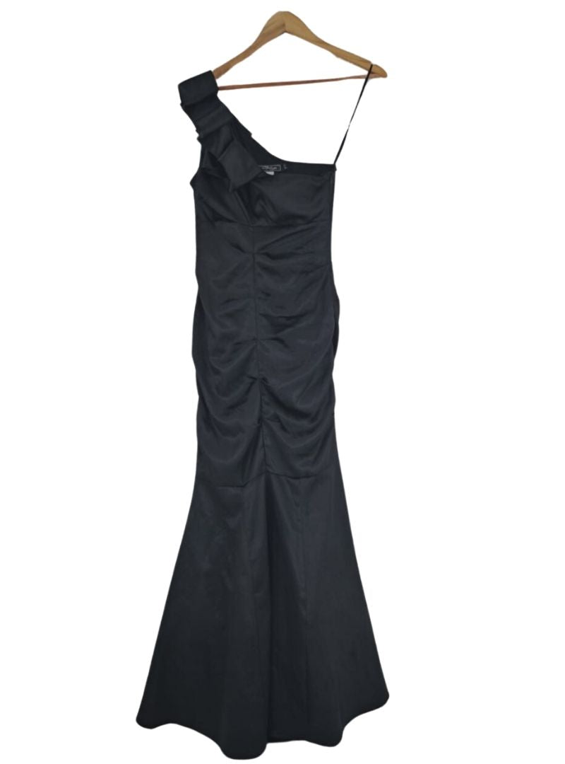 Ruched fit and flare mermaid evening dress